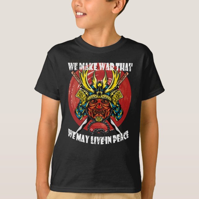 T-shirt Casque de Samouraï Rétro - Citation de Samouraï su (Devant)