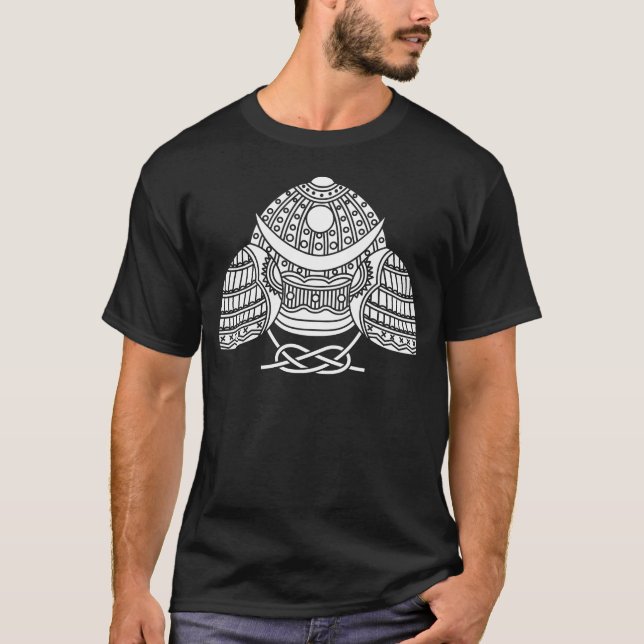 T-shirt Casque de samouraï soleil lune (Devant)