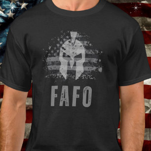 T-shirt Casque de Spartan FAFO Drapeau Américain Patriotiq