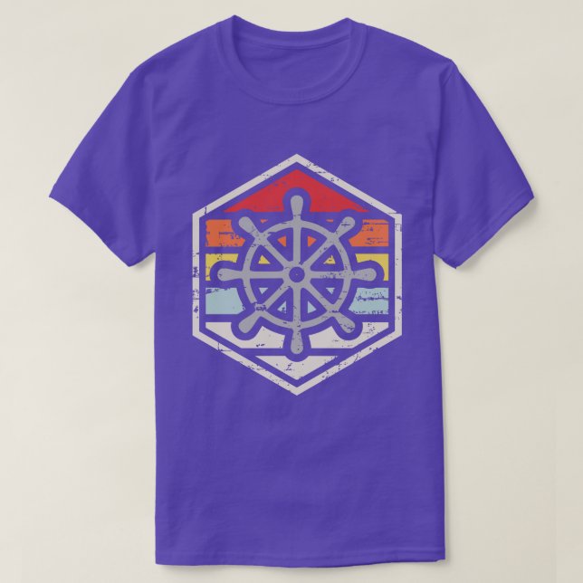 T-shirt Casque d'insigne rétro (Design devant)