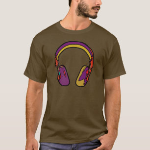 T-shirt casque dj couleur