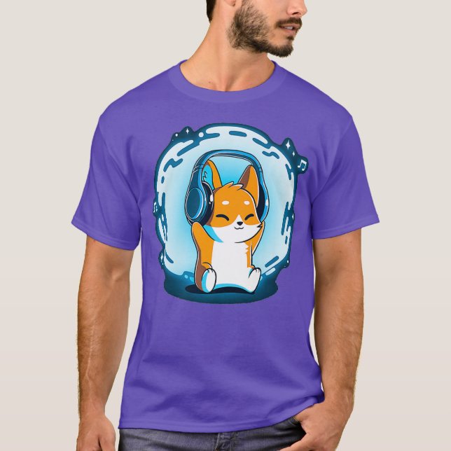 T-shirt Casque Dj Fox Music Premium (Devant)