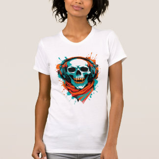 T-shirt Casque DJ Skull - Street Art Vibe Music Tee