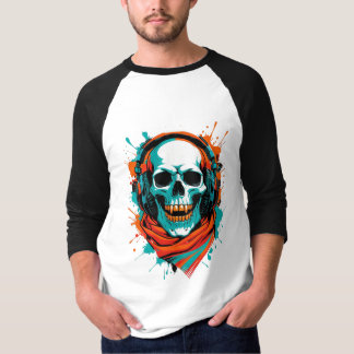 T-shirt Casque DJ Skull - Street Art Vibe Music Tee