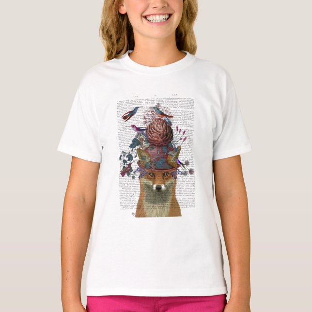 T-shirt Casque d'oiseaux renard avec Artichoke (Devant)