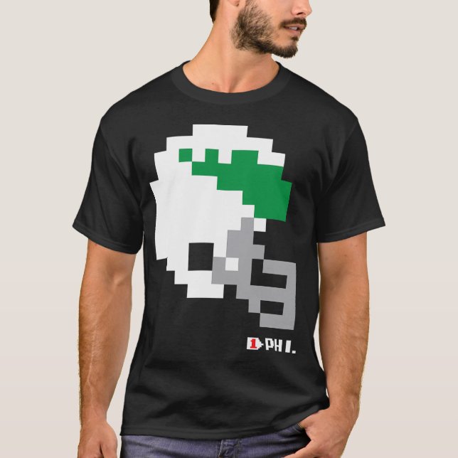 T-shirt Casque Eagles Retro Tecmo Bowl (Devant)