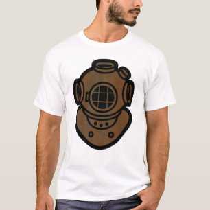 T-shirt Casque en laiton de plongée