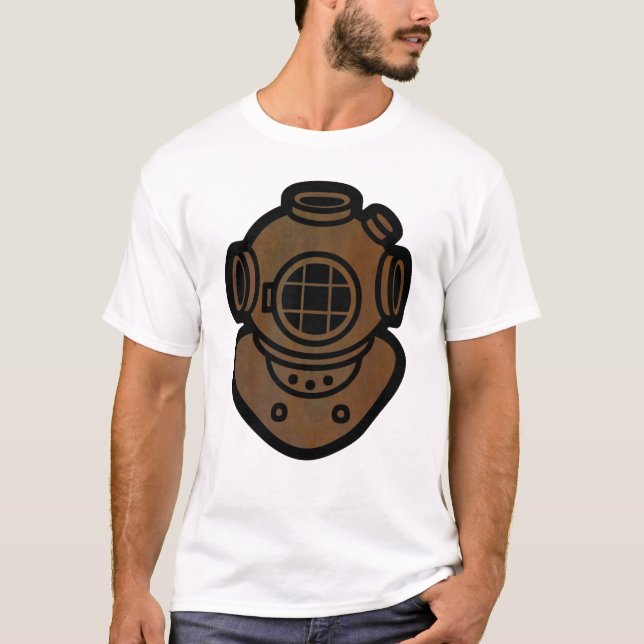 T-shirt Casque en laiton de plongée (Devant)