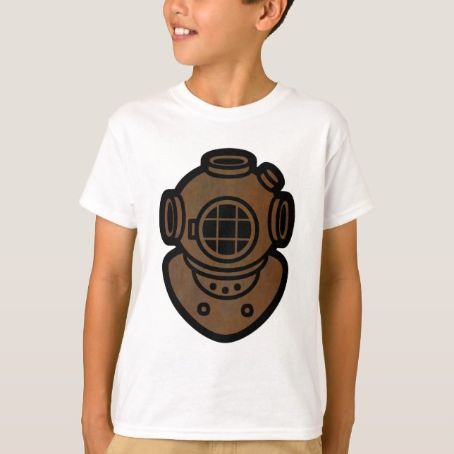 T-shirt Casque en laiton de plongée (Devant)