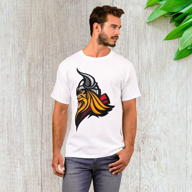 T-shirt Casque et barbe de la tête de guerrier viking Fier (Créateur téléchargé)