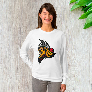 T-shirt Casque et barbe de la tête de guerrier viking Fier