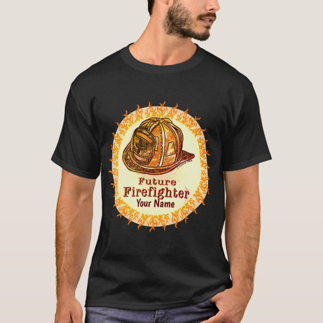 T-shirt Casque FireFighter futurs pompiers (Devant)