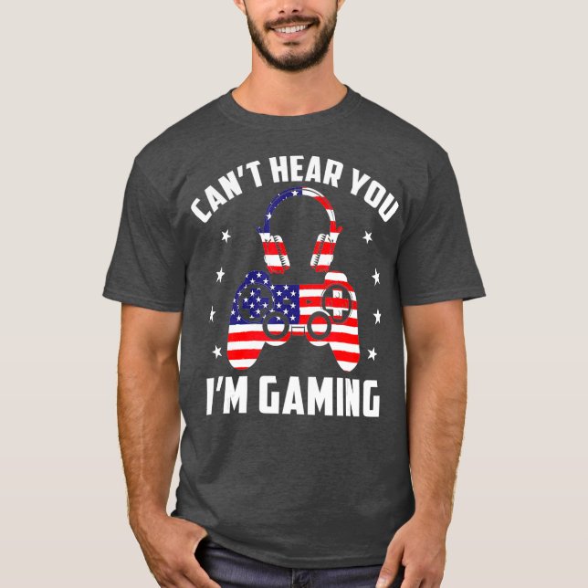 T-shirt Casque Gamer Cant Vous Entendre Im Gaming Memorial (Devant)