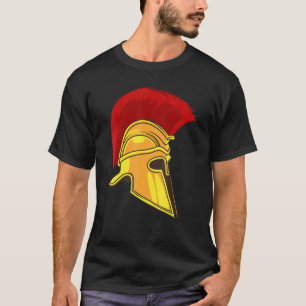 T-shirt Casque grec spartiate mignon Gladiateur Hommes Fem