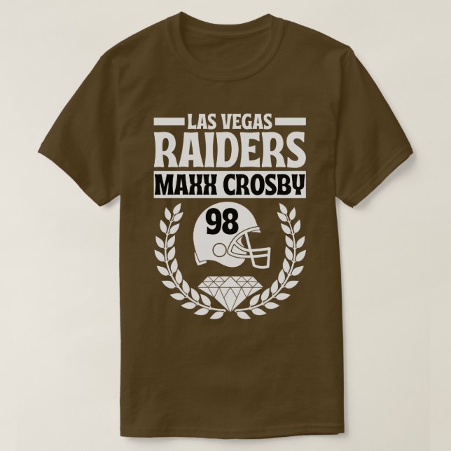 T-shirt Casque Las Vegas Raiders Maxx Crosby 98 Casque Ame (Design devant)