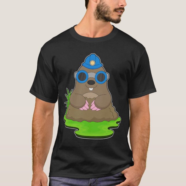 T-shirt Casque Mole Miner Mining Mining (Devant)