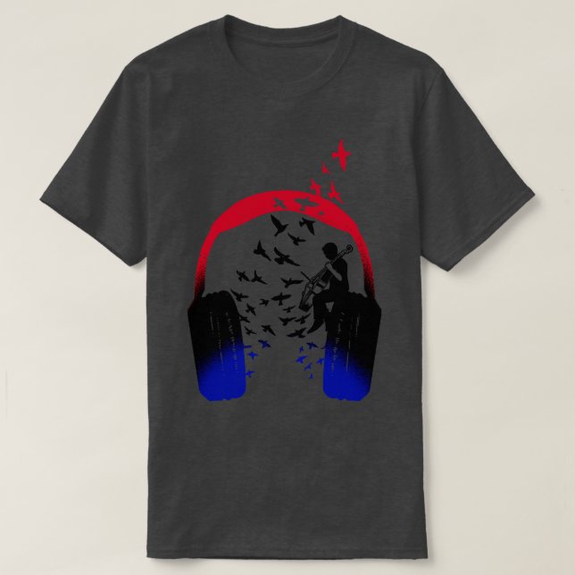 T-shirt Casque Music Cello (Design devant)