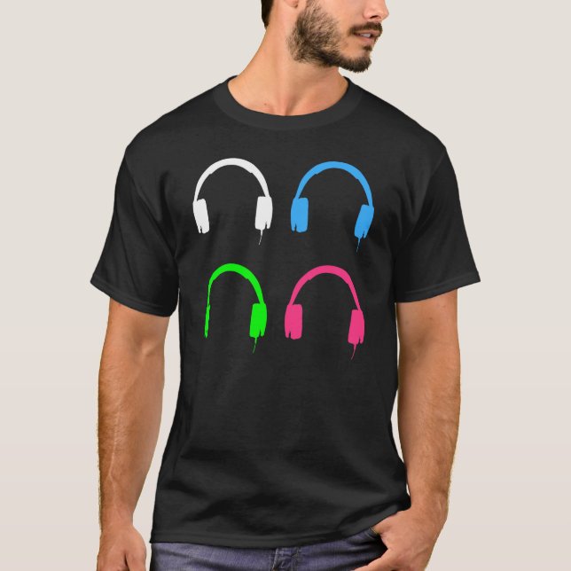 T-shirt Casque pop art style DJ Pioneer (Devant)