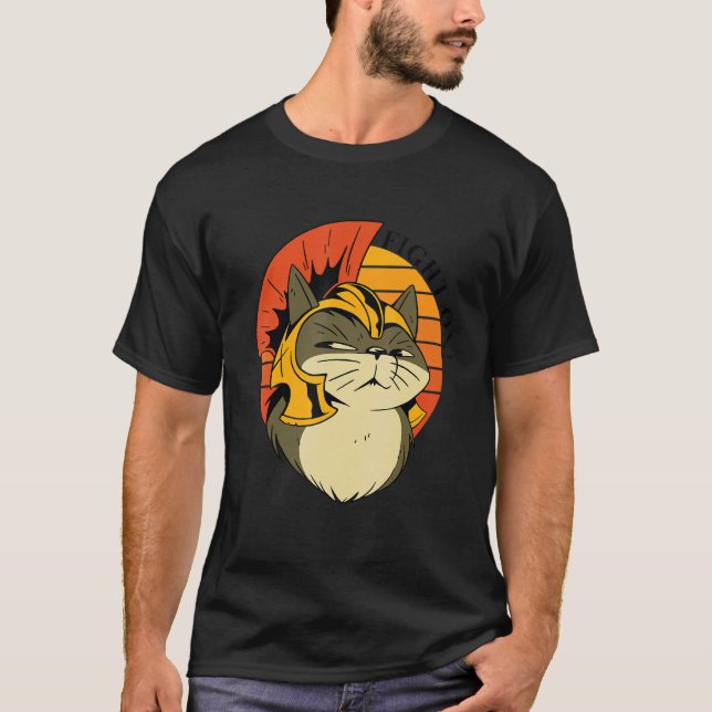 T-shirt Casque Soldat Chat Romain Costume A Galea Kitten T (Devant)