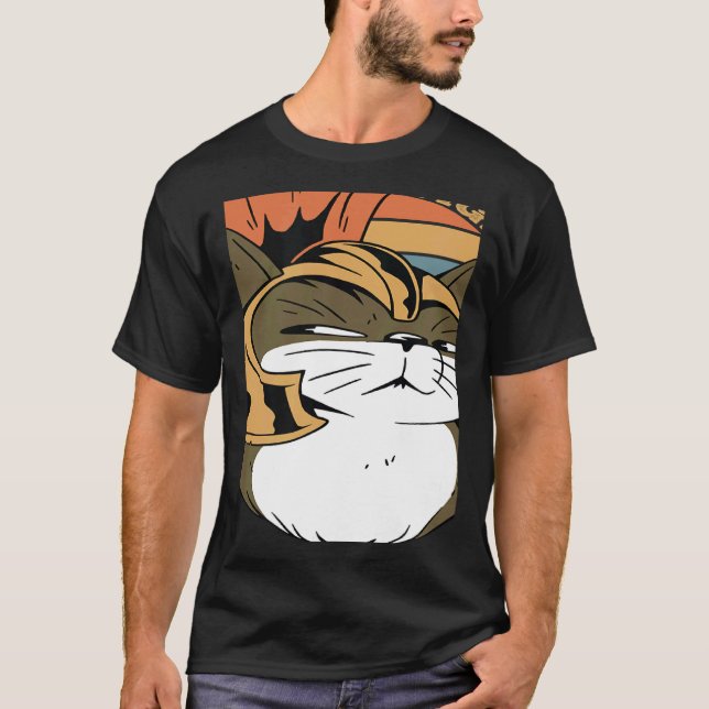 T-shirt Casque Soldat Chat Romain Costume A Galea Kitten T (Devant)