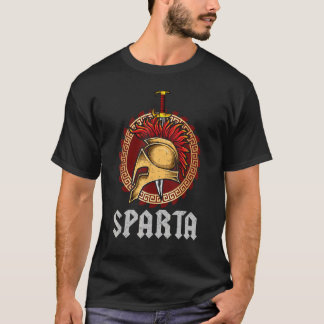 T-shirt Casque Sparta Bouclier Spartan Et Épée Grèce Warr