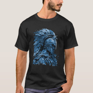 T-shirt Casque Spartan Blue Gym Gladiator Guerrier Mytholo