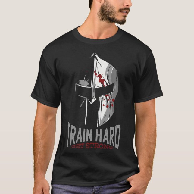 T-shirt Casque Spartan Sparta Gym Motivation Cadeau (Devant)