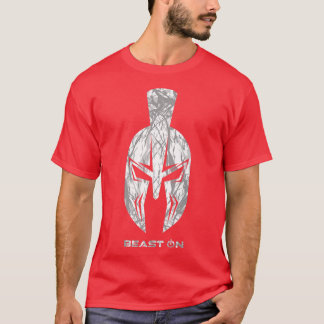 T-shirt Casque SpartanBête SurGymnase Motivation Fitness S