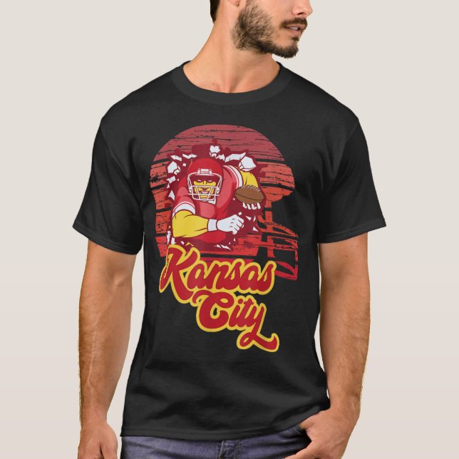T-shirt Casque Sunset Chef BBQ de Kansas City Football Ret (Devant)