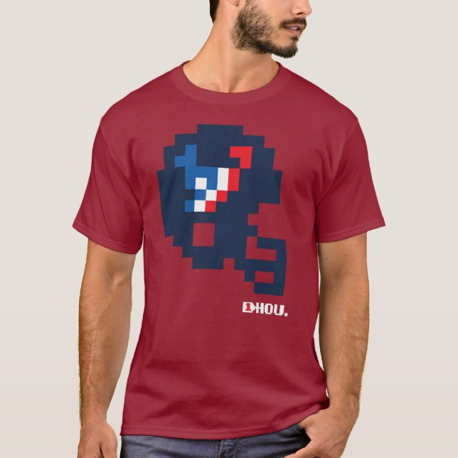 T-shirt casque Tecmo Bowl Texans (Devant)