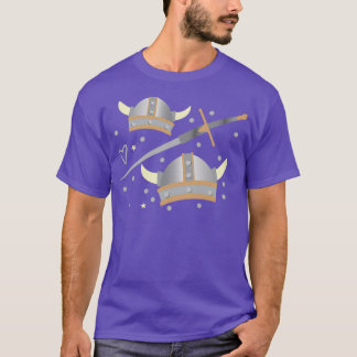 T-shirt casque vikings et motif d'épée