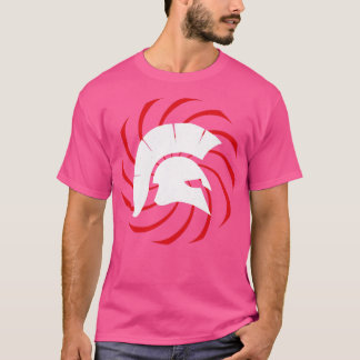 T-shirt Casque vintage blanc spartiate guerrier1