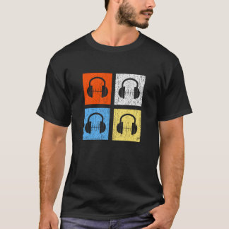 T-shirt Casque vintage Heartbeat T Heapdpohne Retro