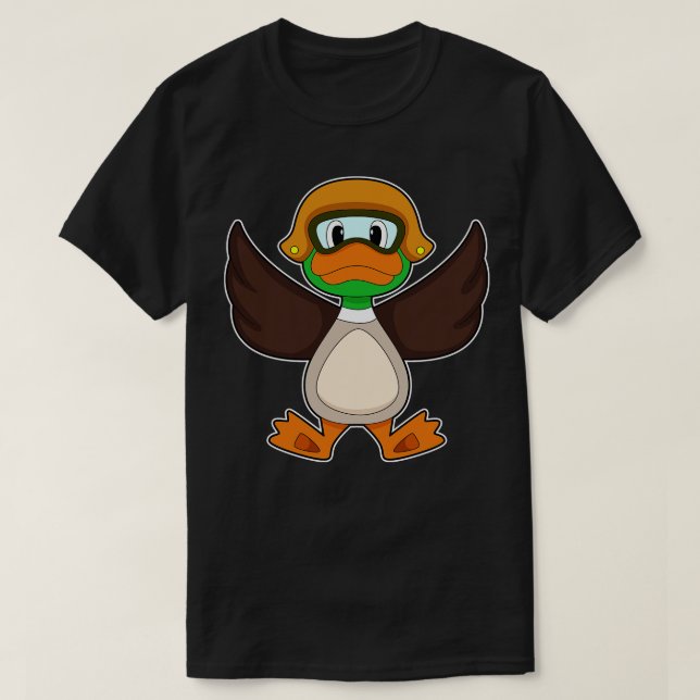 T-shirt Casque volant de canard (Design devant)