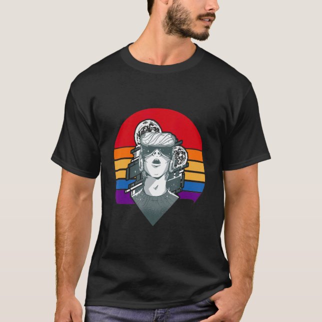 T-shirt Casque VR Réalité Virtuelle Rétro 2 (Devant)