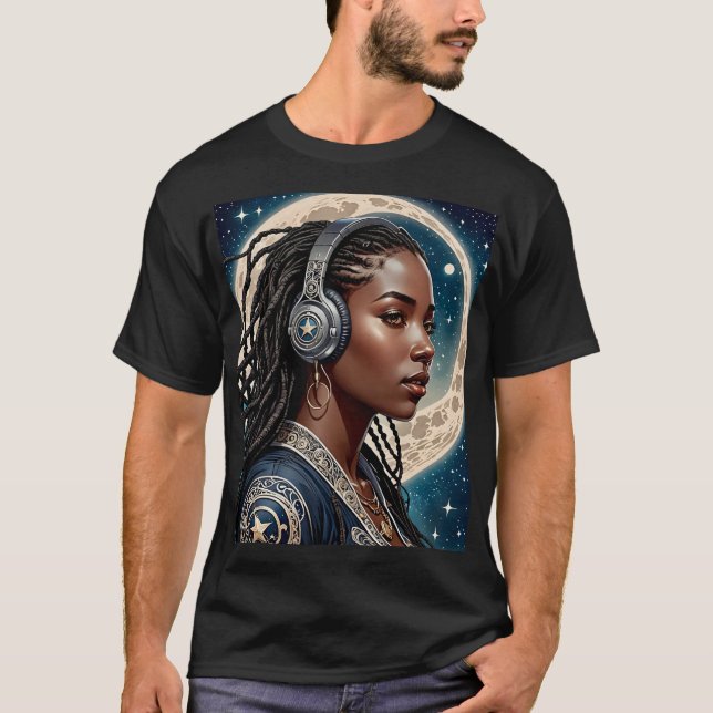 T-shirt Casques de déesse galactique Art Tee (Devant)