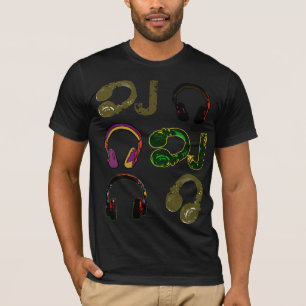 T-shirt Casques de jockey de disques