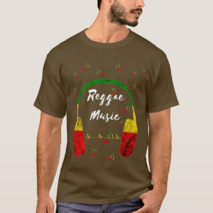 T-shirt Casques de musique reggae rastafari Racines Rasta