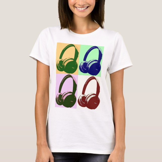 T-shirt Casques de quatre couleurs Pop Art (Devant)