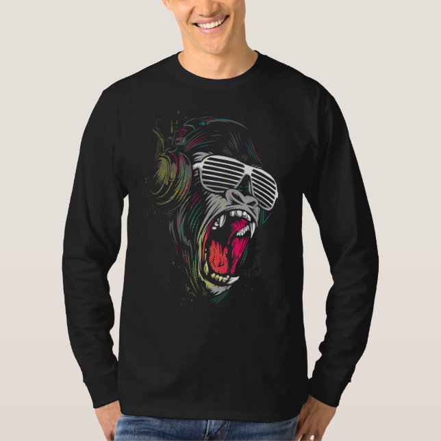 T-shirt Casques de singe de Gorilla (Devant)