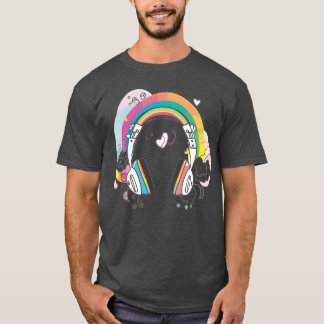 T-shirt Casques Dj Musique Lover Edm Festival cadeau