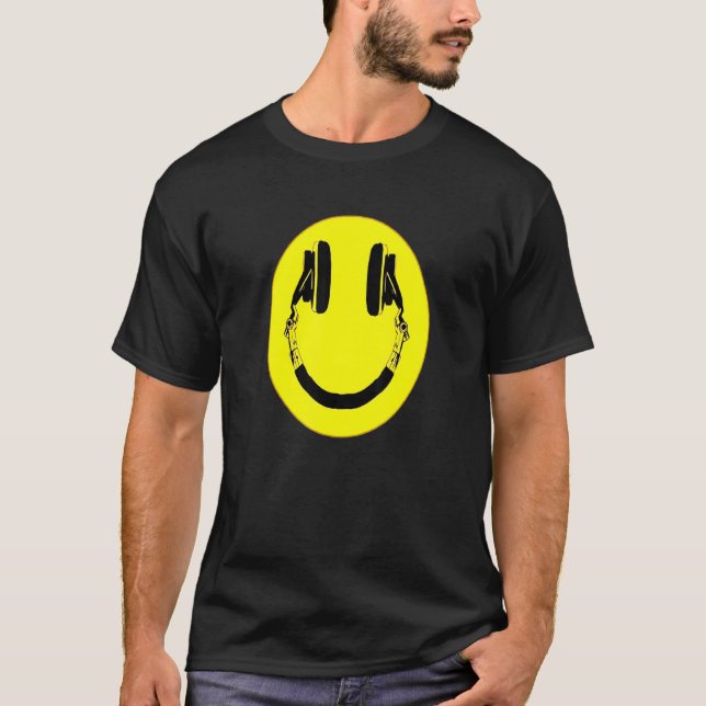 T-shirt Casques Face Smile Cool présente l'idée spéciale F (Devant)