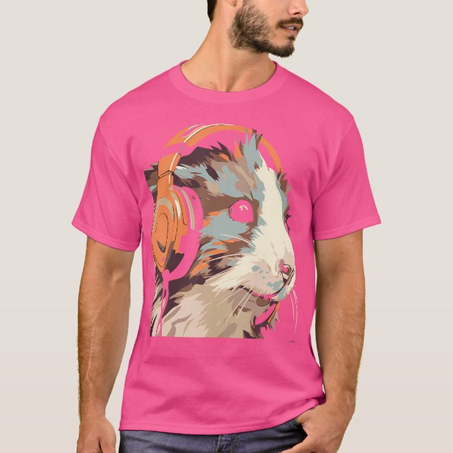 T-shirt Casques Gerbil de porc de Guinée drôle (Devant)