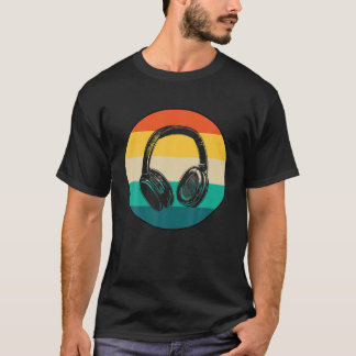 T-shirt Casques Musique Lover Producteur DJ Cadeaux DJ Ret