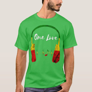 T-shirt Casques Rasta Reggae Musique Jamaïcaine Pride One 