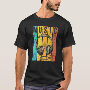 T-shirt Casques Retro Vintages Dj du producteur de musique