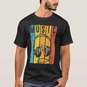 T-shirt Casques Retro Vintages Dj du producteur de musique