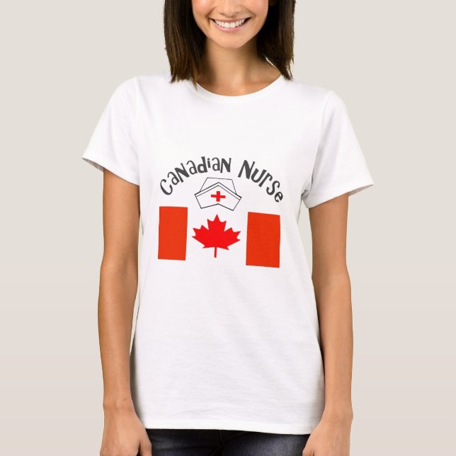 T-shirt Casquette canadien d'infirmière d'infirmière (Devant)