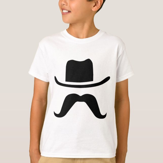 T-shirt Casquette Cowboy et Moustache (Devant)