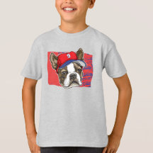 Casquette de baseball rouge de Boston Terrier